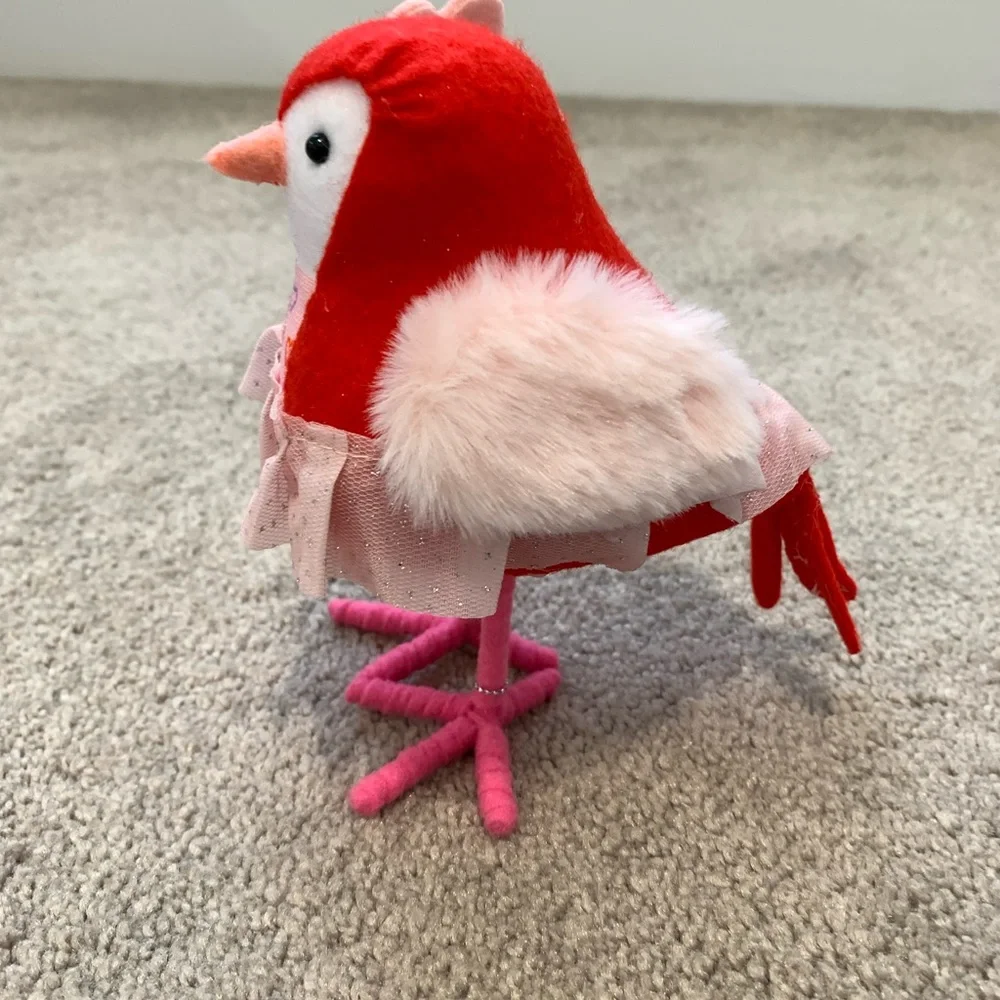 Target Spritz Valentine's Day 2022 Featherly Friends Fabric Bird Carmine